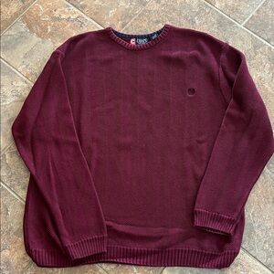 Chaps Men's Maroon Crewneck Sweater like new size XXLT